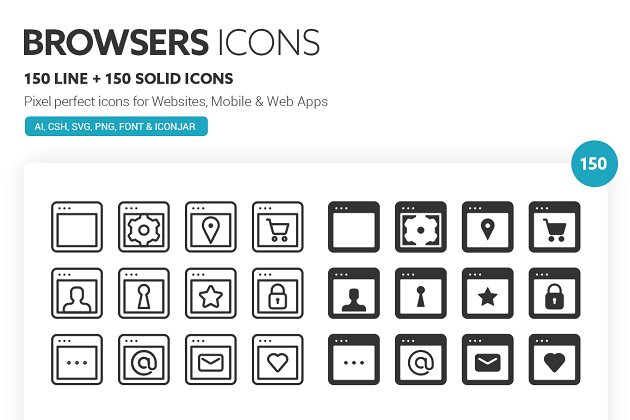 浏览器矢量图标下载 Browsers Icons