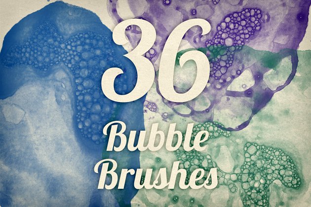 墨水泡泡纹理PS笔刷  Bubble Textures Brush Pack 1