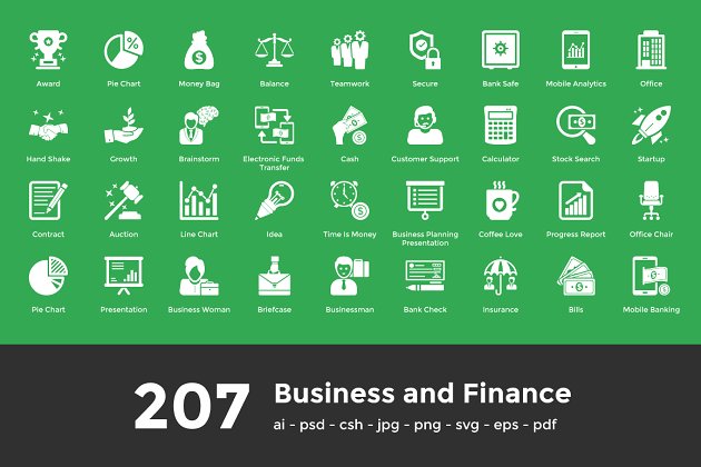 7商业和金融图标大全 207 Business and Finance Icons