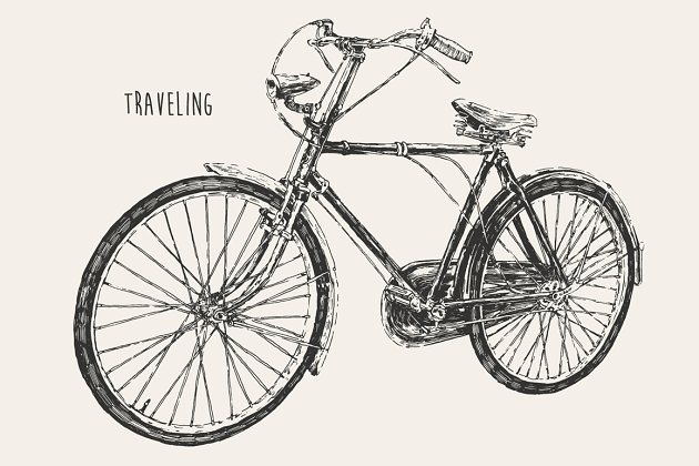 自行车插画 Bicycle illustration
