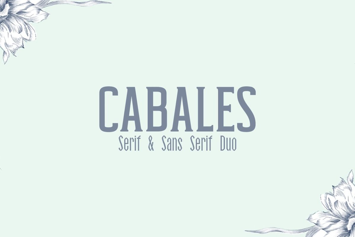 时尚设计字体 Cabales Duo 8 Font | Bonus Freebie