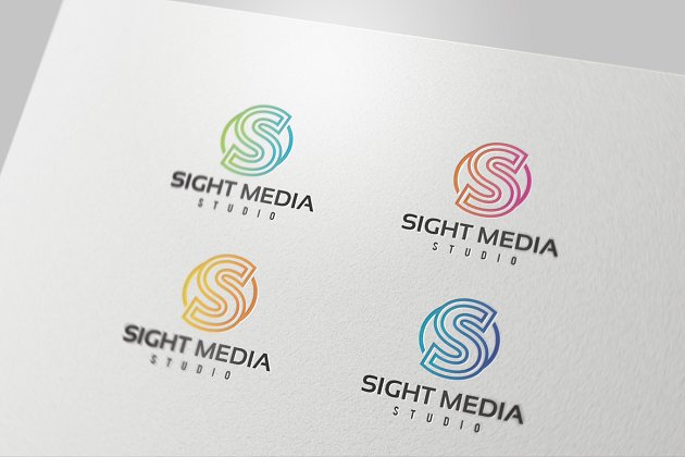 视觉媒体字母S文字Logo设计模板 Sight Media S Letter Logo