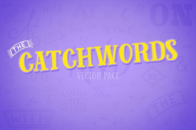 流行语素材插画 Catchwords Vector Pack Volume 1