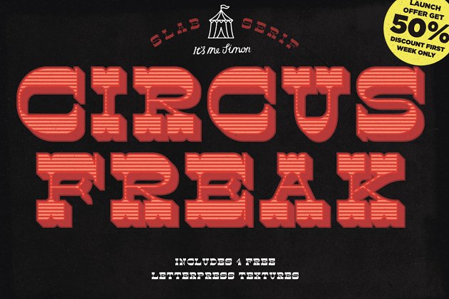 马戏团怪异英文字体 Circus Freak font chromatic typeface