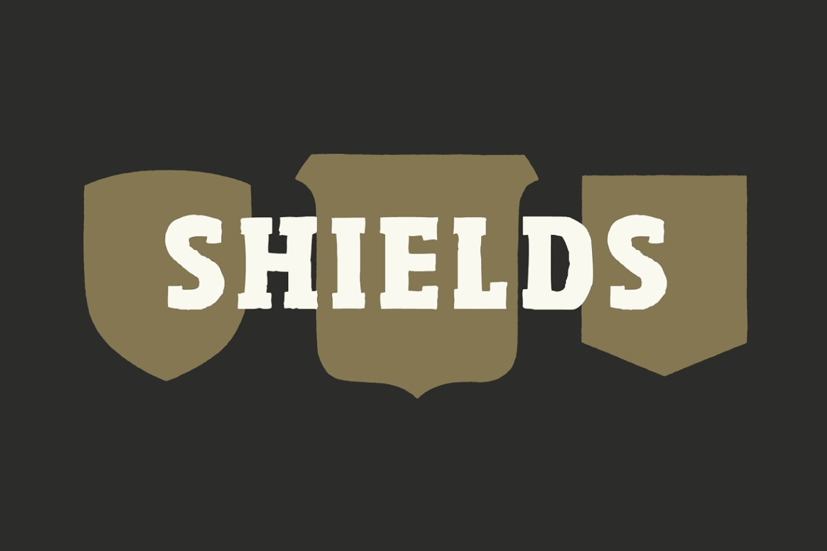 经典盾牌插图 30 Shield Badge Shapes – By Hand