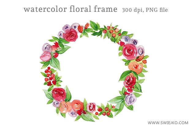 花卉插画素材 Floral Frame Clipart