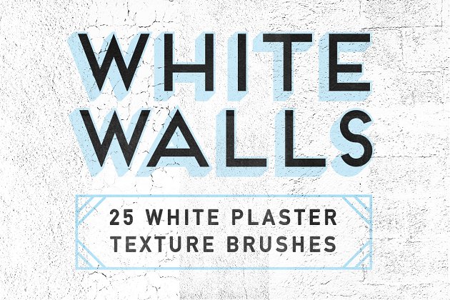 白墙石膏墙笔刷素材 WhiteWalls — 25 Plaster Brushes