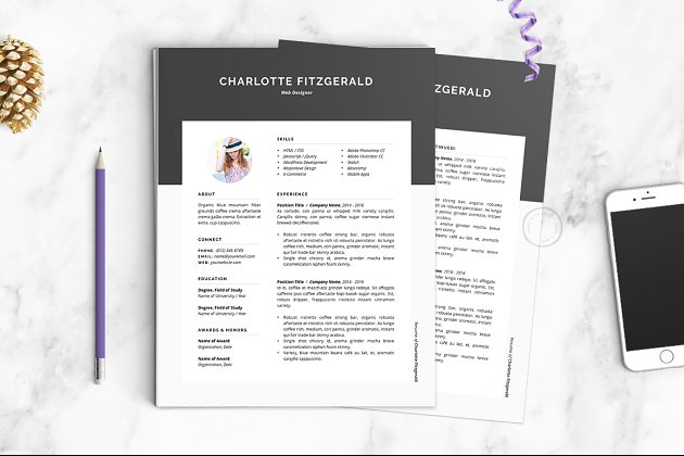 简单专业的简历模板 Resume Template | The Charlotte