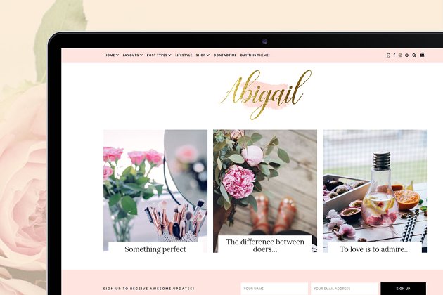 博客皮肤网站主题模板 Beauty WordPress Theme – Abigail