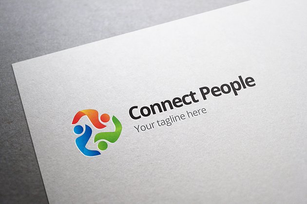社交媒体LOGO设计模板 Social Media People Logo