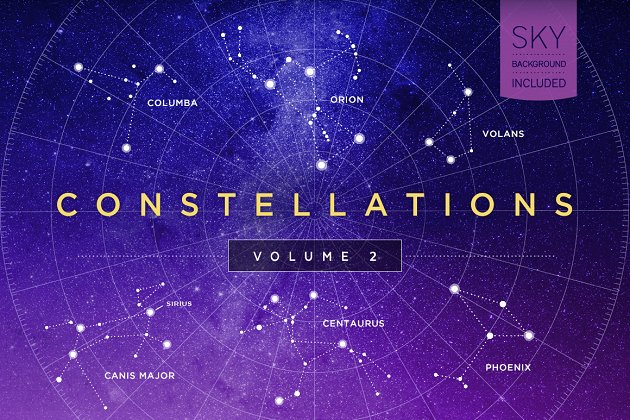 星座素材图形 Constellations Illustrations – Vol 2
