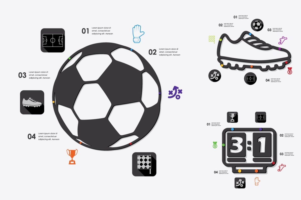 足球信息图表 football infographic