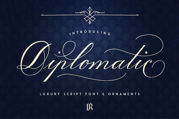 草书设计字体 Diplomatic Font
