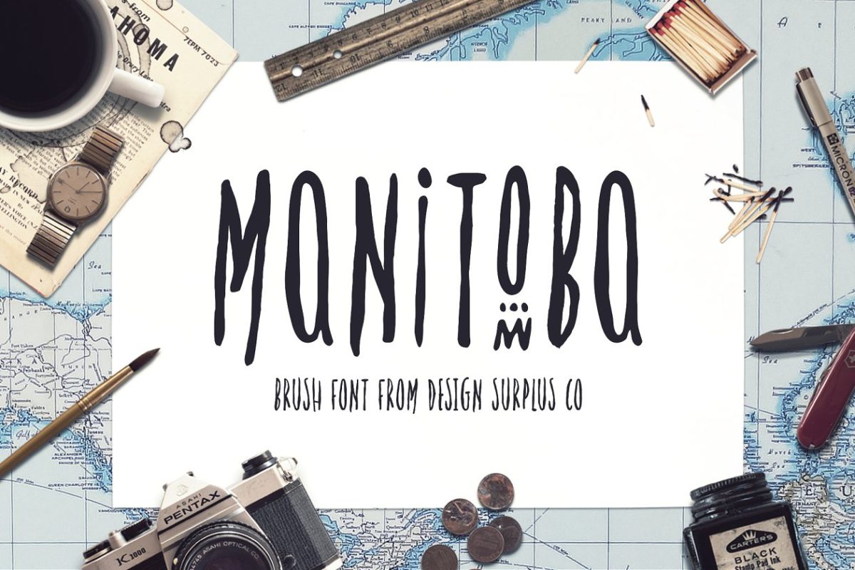 粗犷荒野字体 Manitoba Font