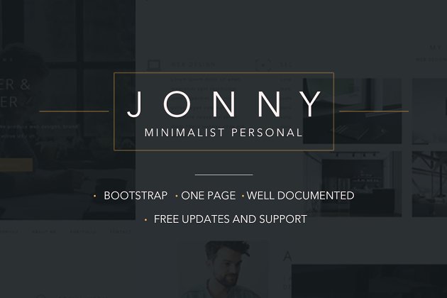 极简主义设计模板j Jonny – Minimal Portfolio template