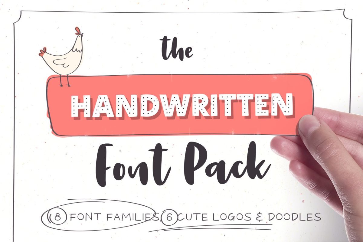 可爱的手写字体 Handwritten Font Pack & Extras