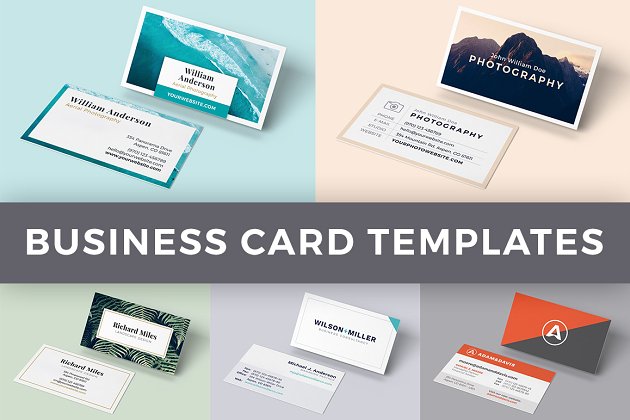 商业名片模板 5 Business Card Templates – BUNDLE