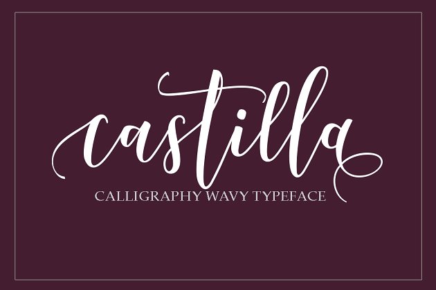 流畅的手绘字体 Castilla Script