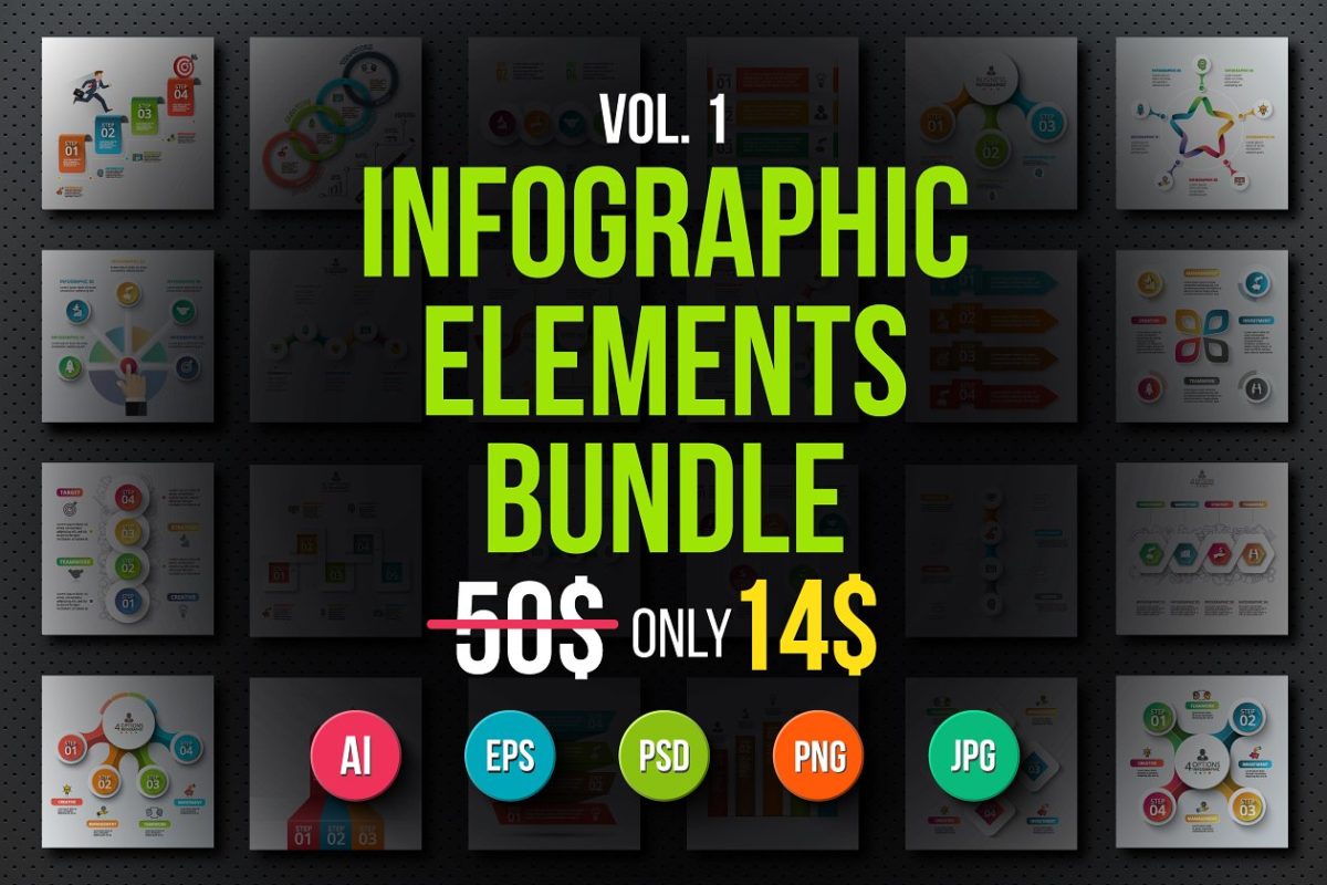 信息图表数据设计元素合集 Infographic elements bundle v.01