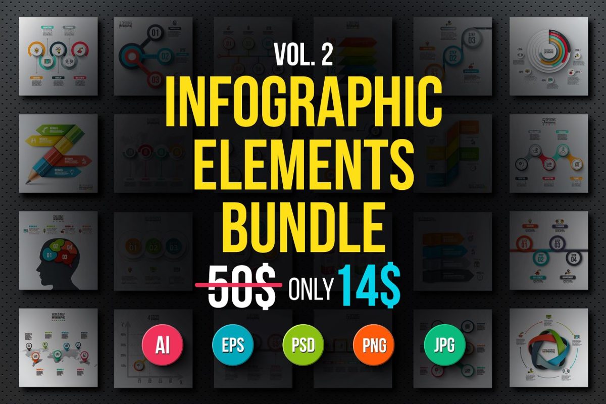 信息图表素材模版 Infographic elements bundle v.02