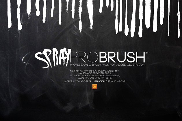 ai插画笔刷 Brush | SprayProBrush™