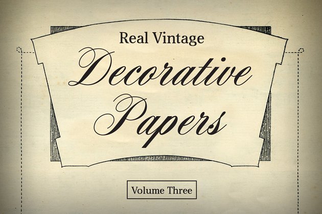 经典装饰纸张背景纹理 Real Vintage Decorative Papers Vol 3