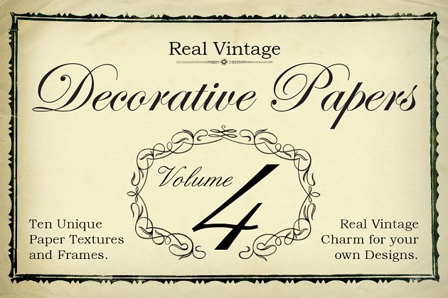 真正的复古装饰纸卷 Real Vintage Decorative Papers Vol 4