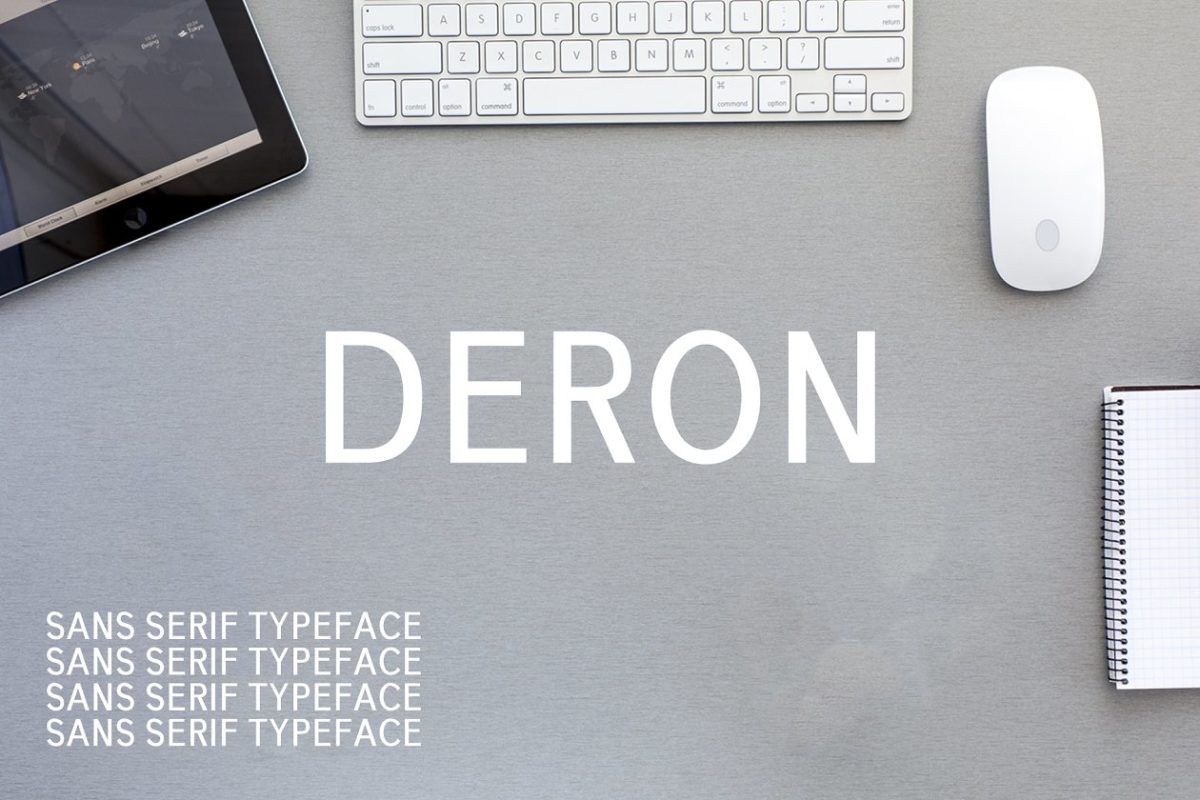 简单时尚设计字体 Deron Sans Serif 10 Font Family Pack