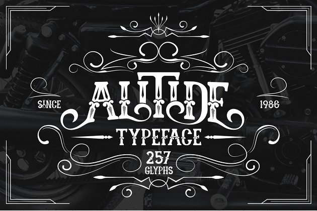 复古的装饰字体 ALITIDE Typeface