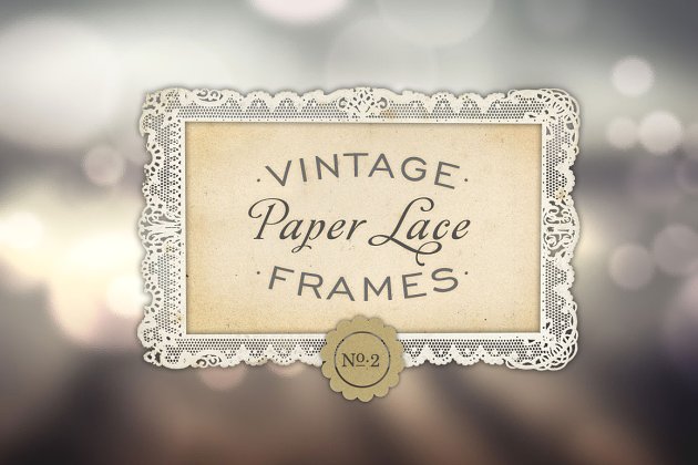蕾丝花边框架 Antique Paper Lace Frames No. 2