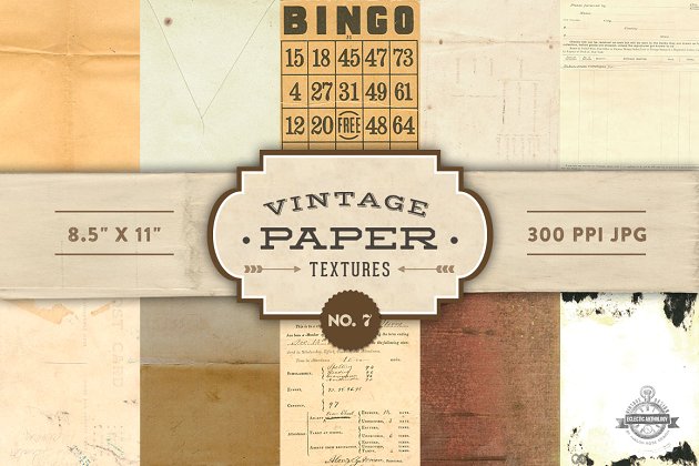 经典纸张背景纹理 Vintage Paper Textures – No. 7