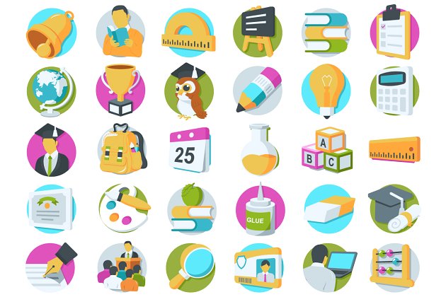 教育图标素材 36 Education Icons