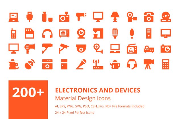 电子及设备图标 200+ Electronics and Devices Icons