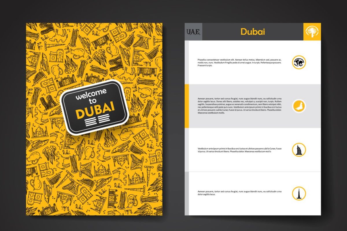 迪拜宣传册模板 Dubai brochure template