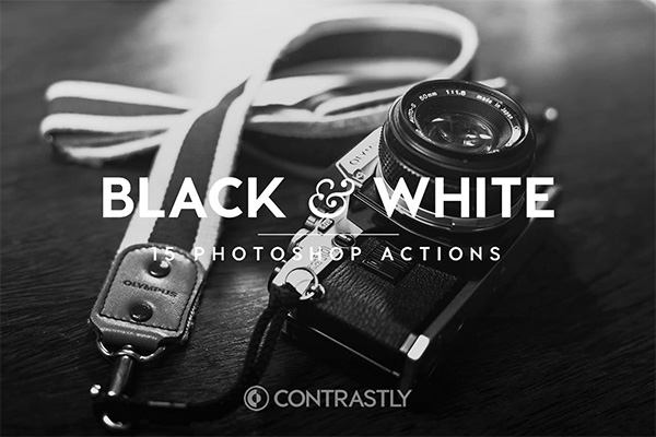 一键为图像呈现高端黑白质感的15种Photoshop动作