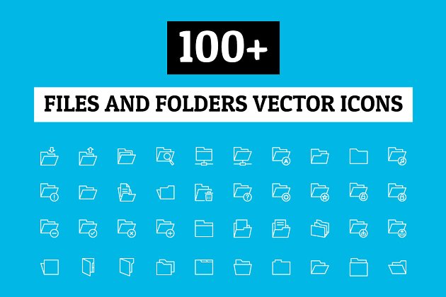 100+文件和文件夹图标 100+ Files and Folders Icon