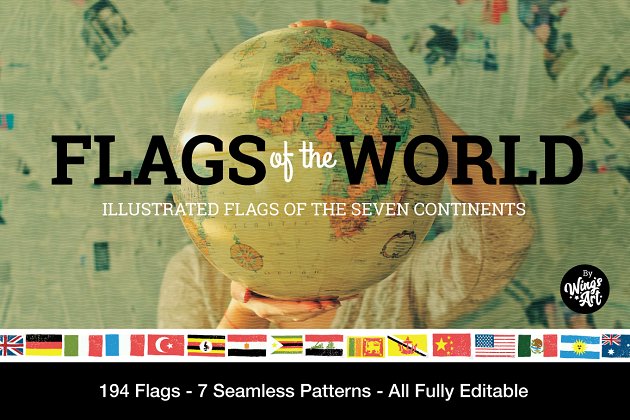 世界旗帜插图 Illustrated Flags of the World