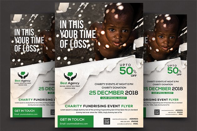 慈善机构宣传单模板 Charity Flyer Template