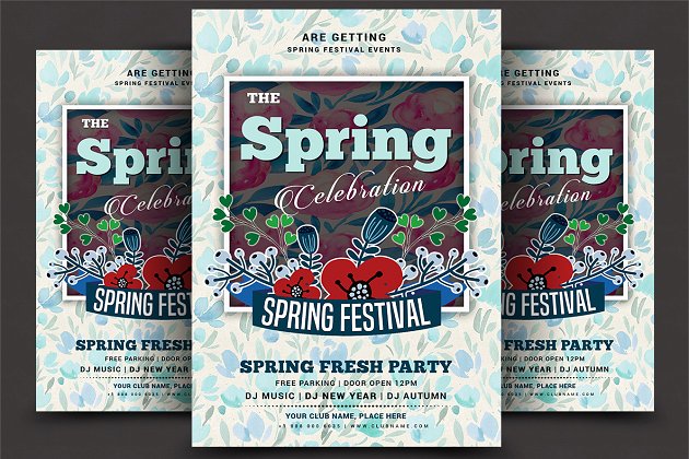 春天海报模板下载 Spring Festival