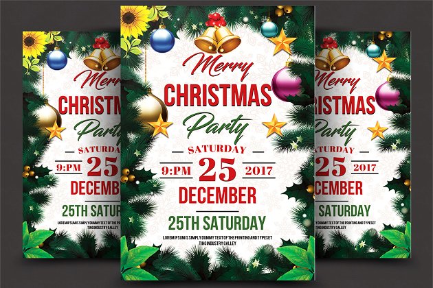 圣诞节促销宣传海报 Christmas Psd Flyer Template