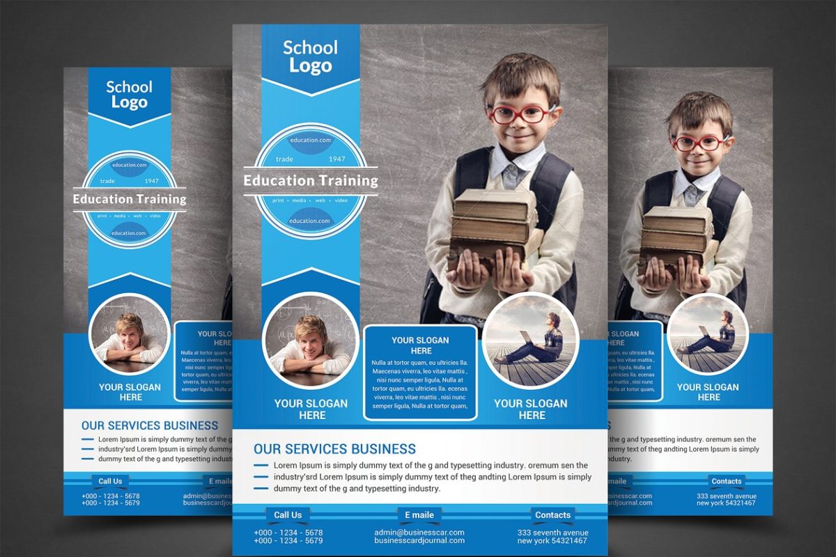 学校教育传单模板 School Education Flyer