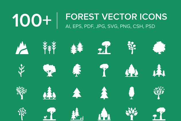 森林图标素材 100+ Forest Vector Icons