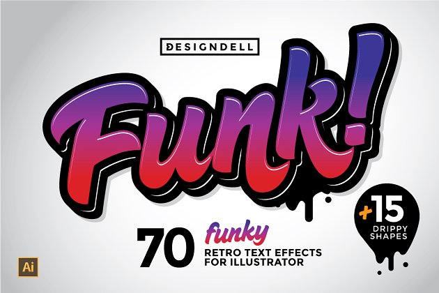 朋克个性图形样机 Funk Graphic Styles