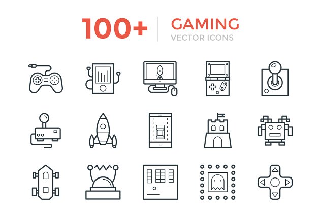 游戏矢量图标大全 100+ Gaming Vector Icons