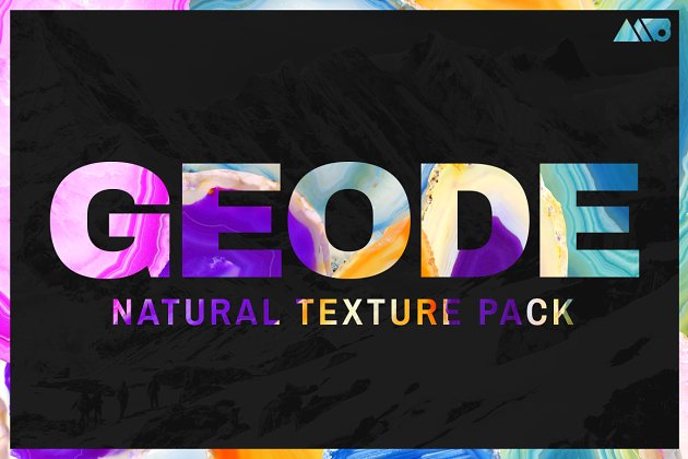 多彩晶洞自然纹理素材包  Geode Natural Texture Pack
