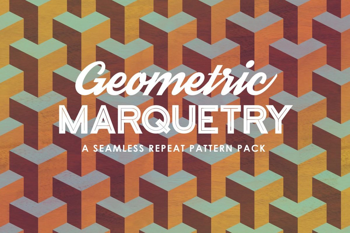 几何镶嵌模式背景纹理 Geometric Marquetry Patterns
