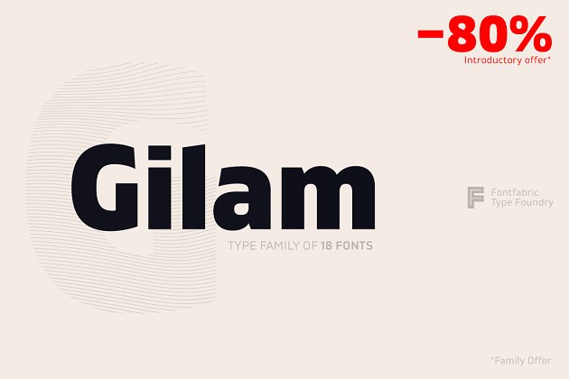 无衬线设计字体 Gilam