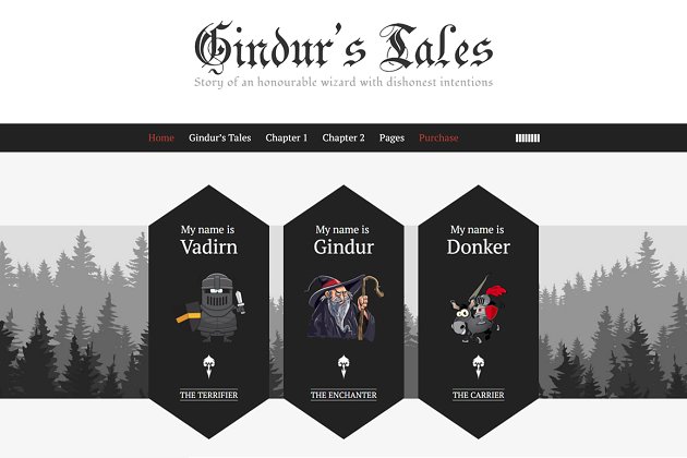 复古中世纪风格皮肤 Gindur – Medieval WordPress Theme