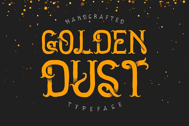 金粉装饰梦幻字体 Golden Dust decorative font