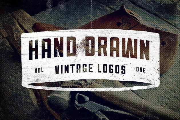 经典手绘logo素材 9 Hand Drawn Vintage Logos